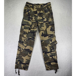 Woodland Camouflage Cargo Pants Mens 32 Military Gorpcore Utility Grunge Y2k
